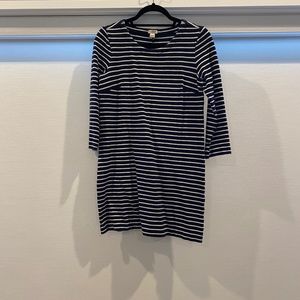 Navy and White Striped Dress